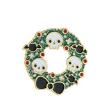 Skeleton Bat Enamel Bag Lapel Pins Brooch Skull Wreath Jewelry