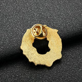 Skeleton Bat Enamel Bag Lapel Pins Brooch Skull Wreath Jewelry