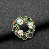 Skeleton Bat Enamel Bag Lapel Pins Brooch Skull Wreath Jewelry