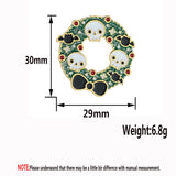 Skeleton Bat Enamel Bag Lapel Pins Brooch Skull Wreath Jewelry