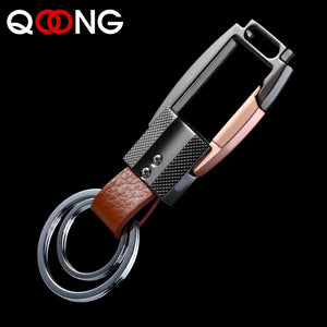 Alloy Leather Keychain Bag Pendant Business Car Key Holder