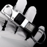 Men Leather Key Chain Car Key Ring LED Bottle Opener Multifunctional Tool Y16