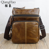 QiangHao Leather Messenger Bag for Rugged Portfolio
