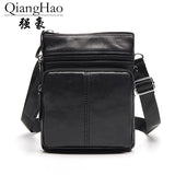 QiangHao Leather Messenger Bag for Rugged Portfolio