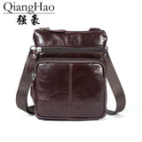 QiangHao Leather Messenger Bag for Rugged Portfolio