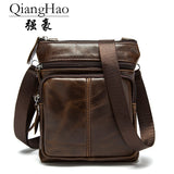 QiangHao Leather Messenger Bag for Rugged Portfolio