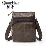 QiangHao Leather Messenger Bag for Rugged Portfolio