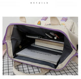 Canvas School Backpacks Women Cute Bookbags Travel Shoulder Bags