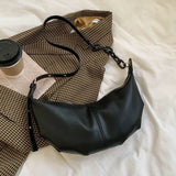 Qiaoduo Women Large Capacity Messenger Bag Soft PU Leather Solid Color