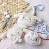 Qiaoduo Big-eared Dog Shoulder Bag Cartoon Doll Large Capacity Plush Bag