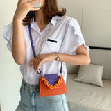 Qiaoduo Mini Crossbody Bag with Acrylic Chain - Lady Hit