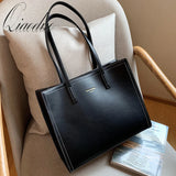 Qiaoduo Large Capacity PU Leather Top-handle Bag Women Purse High Shoulder Bag