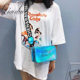 Qiaoduo Mini Women Laser Crossbody Bag PVC Jelly Small Shoulder Bag