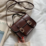 Qiaoduo Retro Winter Shoulder Bag Women Flap Lock Crossbody