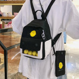 Qiaoduo School Backpack Women College Girls Cartoon Small Yellow Shoulder Bags