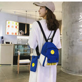 Qiaoduo School Backpack Women College Girls Cartoon Small Yellow Shoulder Bags