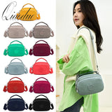 Qiaoduo Small Canvas Shoulder Bag Multi-compartment Portable Mom Phone Bag