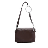 Qiaoduo Vintage PU Leather Shoulder Bag for Women Wide Belt Handbags