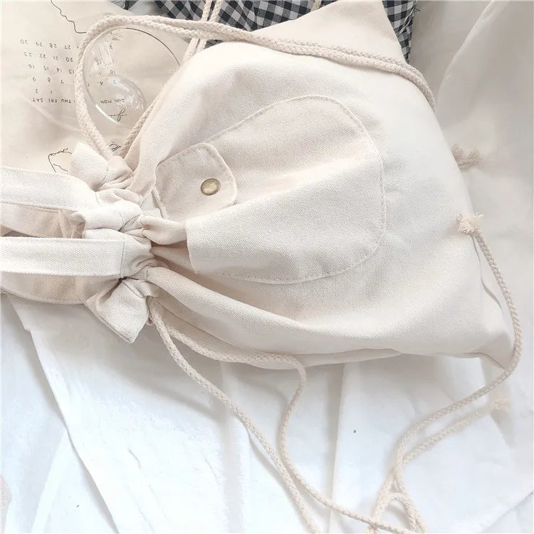 Qiaoduo Women Shoulder Bag Drawstring Crossbody Handbag Casual Girls Student Bag