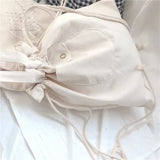 Qiaoduo Women Shoulder Bag Drawstring Crossbody Handbag Casual Girls Student Bag