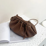 Qiaoduo Women Dumplings Handbag Retro Cloud Female Crossbody Shoulder Bag