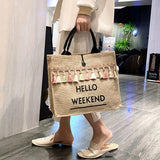 Qiaoduo Women Beach Bag Tassel Shoulder Large Capacity Lady Handbag