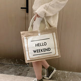 Qiaoduo Women Beach Bag Tassel Shoulder Large Capacity Lady Handbag