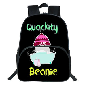 Quackity Backpack Canvas School Bag Teenager Girls Travel Mochila