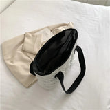 Lattice Pattern Shoulder Bag Women Handbag Large Capacity Tote
