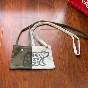 2023ss HUMAN Good Bag Men 1:1 Human Polar Bear Women Canvas One Shoulder Messeng