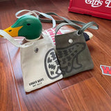 2023ss HUMAN Good Bag Men 1:1 Human Polar Bear Women Canvas One Shoulder Messeng