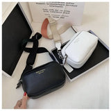 Small Square Bag Wide Straps Women Shoulder Bag Casual Solid Lady Messenger Bag