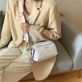 Small Square Bag Wide Straps Women Shoulder Bag Casual Solid Lady Messenger Bag