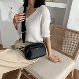 Small Square Bag Wide Straps Women Shoulder Bag Casual Solid Lady Messenger Bag