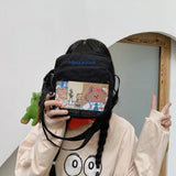 Canvas Crossbody Bags for Women Handbags Shoulder Messenger Mini Purse