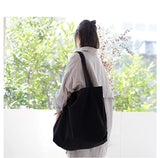 Canvas Handbag Foldable High Capacity Women's Handbags Shoulder Bags
