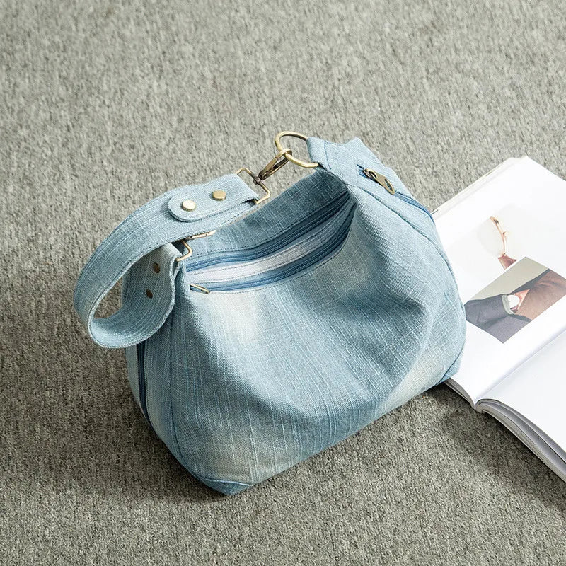 Canvas Ladies Travel Bags Casual Denim Crossbody Bag