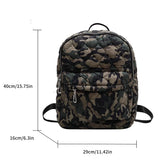 Ultra-Light Quilted Plaid Women's Backpack for Teenager Girls