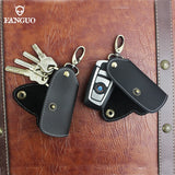 Leather Key Wallet Keychain Organizer for Men Women