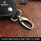 Leather Key Wallet Keychain Organizer for Men Women