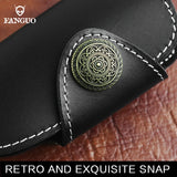 Leather Key Wallet Keychain Organizer for Men Women