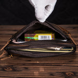 Leather Men Casual Travel Waist Belt Bag Chest Pack Sling Bag