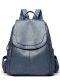 Sheepskin Leather Backpacks for Girls Daypack Vintage Backpack School Bags
