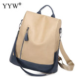 Anti-theft Leather Backpack for School and Travel