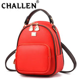 Leather Vintage Shoulder Mini Backpack for Women Girls