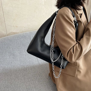 PU Leather Underarm Pack Woman Handbag Female Shoulder Bag