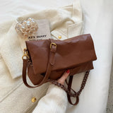 Geometric Shoulder Bag Thick Chain Vintage Handbag
