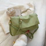 Geometric Shoulder Bag Thick Chain Vintage Handbag