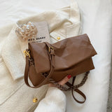 Geometric Shoulder Bag Thick Chain Vintage Handbag