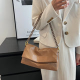 Geometric Shoulder Bag Thick Chain Vintage Handbag
